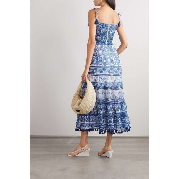 Alice & Olivia Monnie Midi Dress Floral Tassel - 0 - Picture 5 of 7